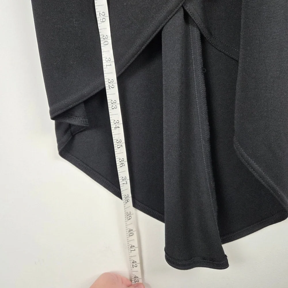 Vtg City Triangles Black Strapless Ruched Asymmetrical Hi-Low Dress M HOCO Y2K‎
